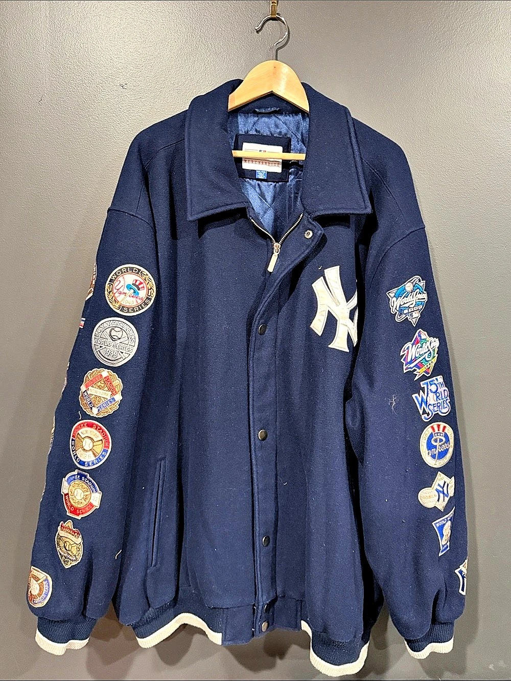 MLB New York Yankees 26-Time World Series Champions Yankees Varsity Jacket Blue